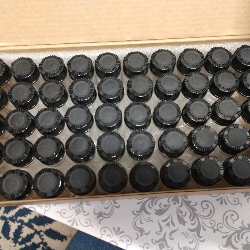 50 Small Glass Vial Bottles Clear Containers with Screw Cap